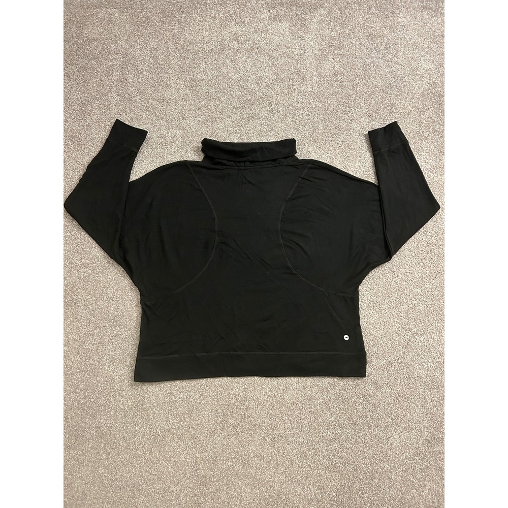 Avia Pullover Top Womens XXL 2XG Black Soot Excellent Funnel Neck Dolman Sleeve